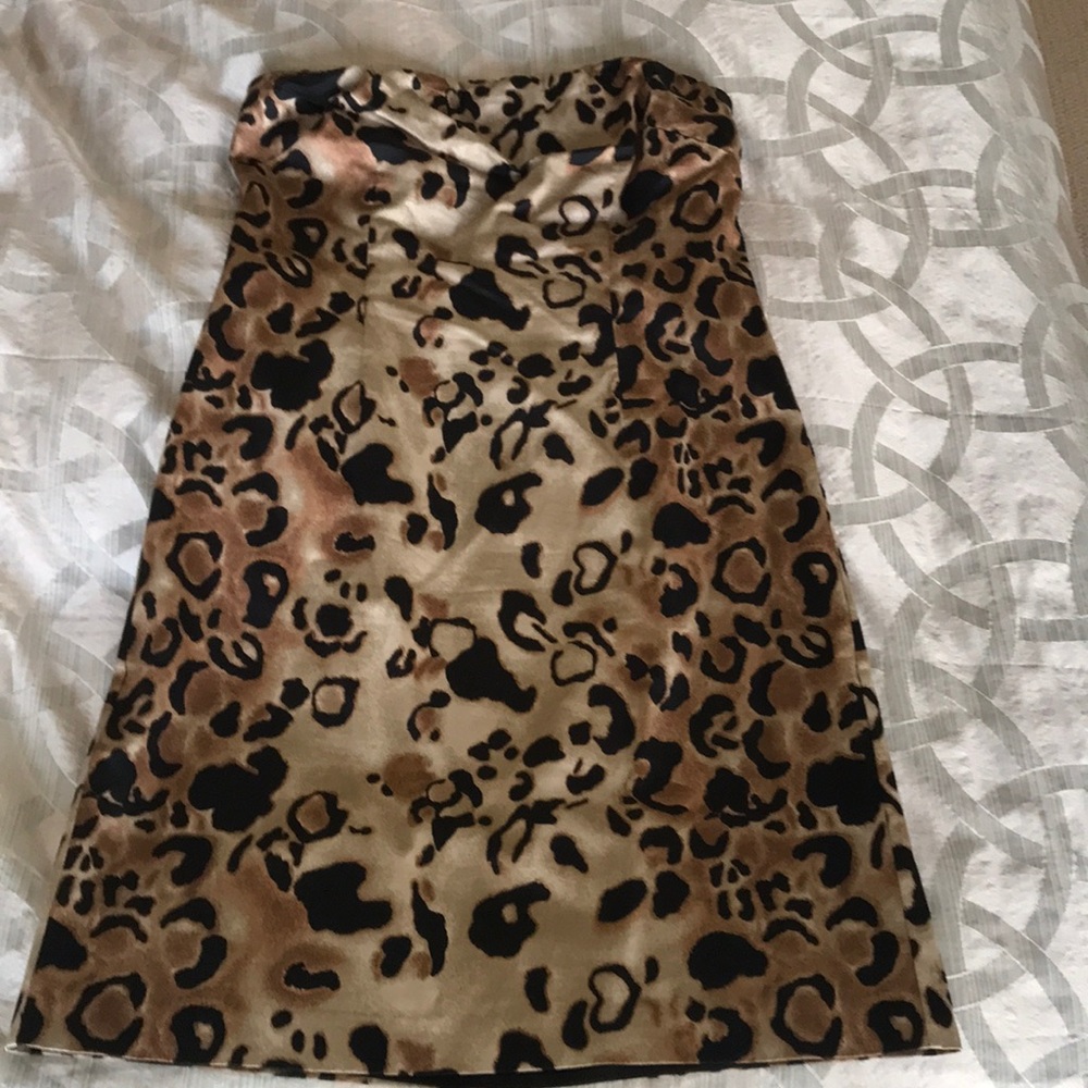 Strapless The Limited Leopard dress